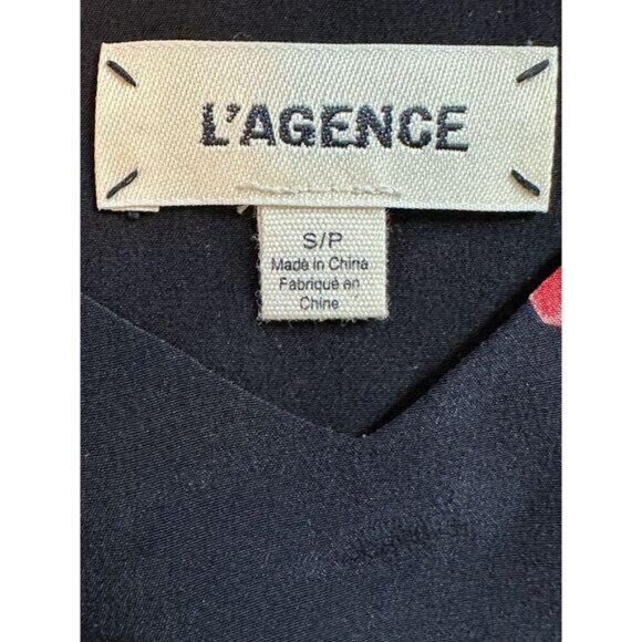 L'AGENCE 100% Silk Jane Lip Print Tank Top Size Small - Picture 5 of 6